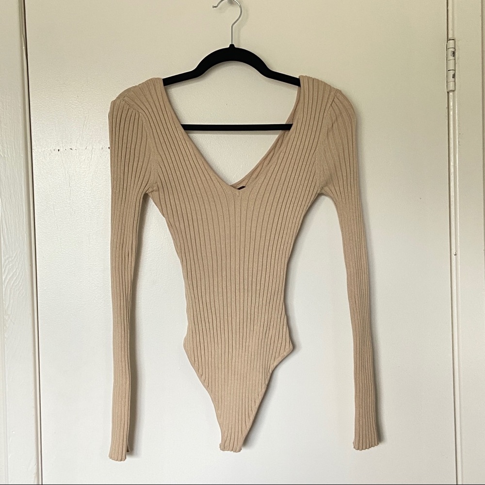 Rib Knit Long Sleeve Bodysuit